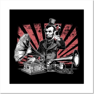 DJ Abraham Lincoln (Version 2) Posters and Art